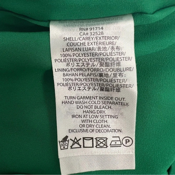 ARMANI EXCHANGE One Shoulder Jumpsuit Kelly Green Satin Silky Summer Size 0 - Picture 8 of 9